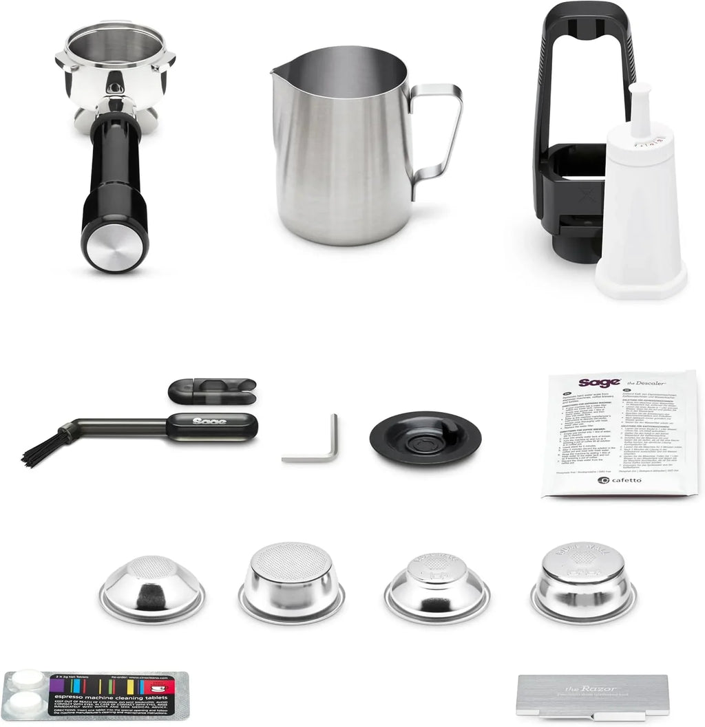 Sage Barista Express Impress Cafetera Espresso con Molinillo y Espumador, 1850 W, Acero Inoxidable