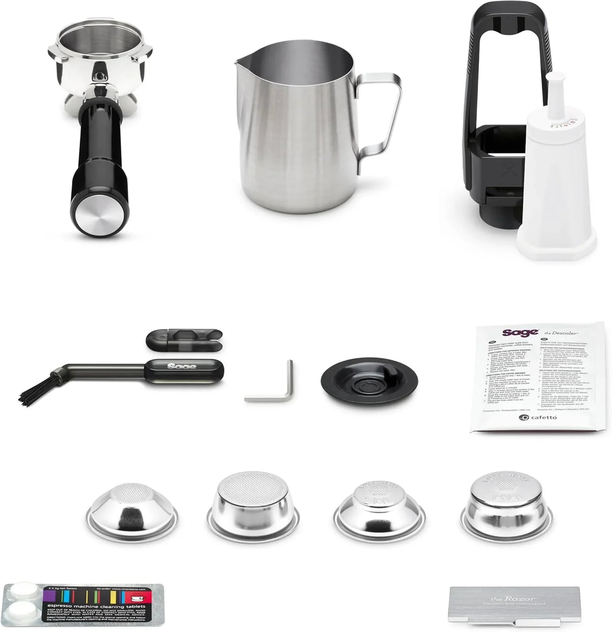 Sage Barista Express Impress Cafetera Espresso con Molinillo y Espumador, 1850 W, Acero Inoxidable