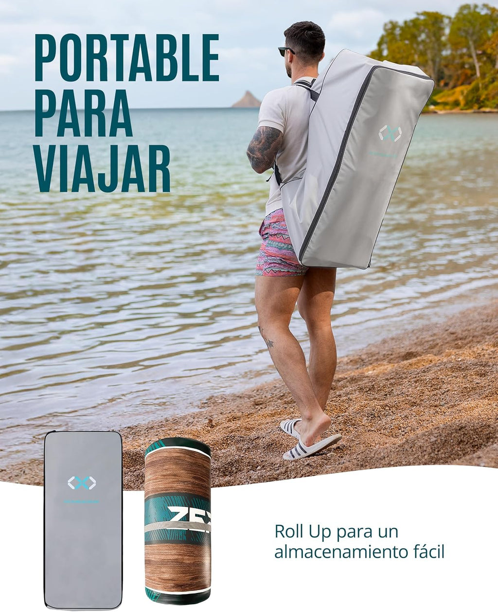 ZLX Tabla de Paddle Surf Hinchable 320 cm con Asiento de Kayak, hasta 204 kg, Antideslizante