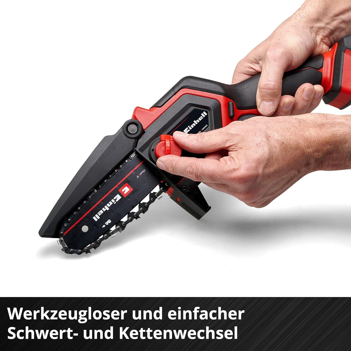 Einhell GE-PS 18/15 Li Minimotosierra de Poda a Batería 18 V Brushless, 12,5 cm, con Batería 2,5 Ah