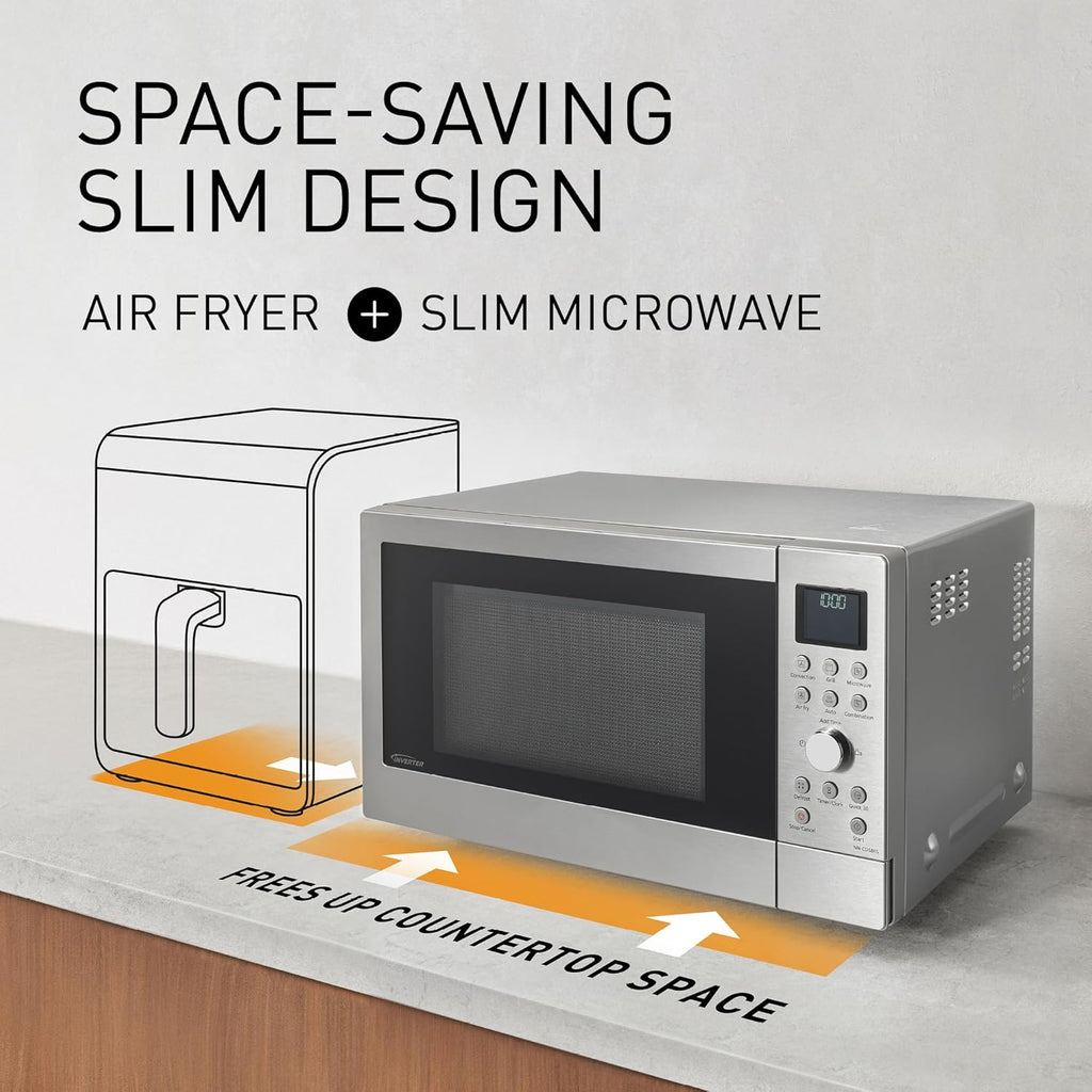 Panasonic NN-CD58RSEPG Microondas Combi 4 en 1 de 27 L con Air Fryer, Grill 1300 W e Inverter