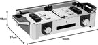 WMF Lono Master-Grill Parrilla Eléctrica 50 x 28 cm, 2 Zonas Regulables, 2400 W, Exterior