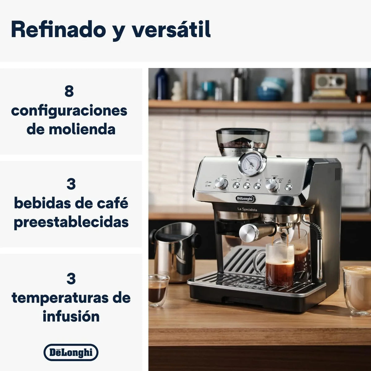 Perfetto La Specialista Arte EC9155.MB Cafetera Espresso con Molinillo y Vaporizador, Metal/Negro