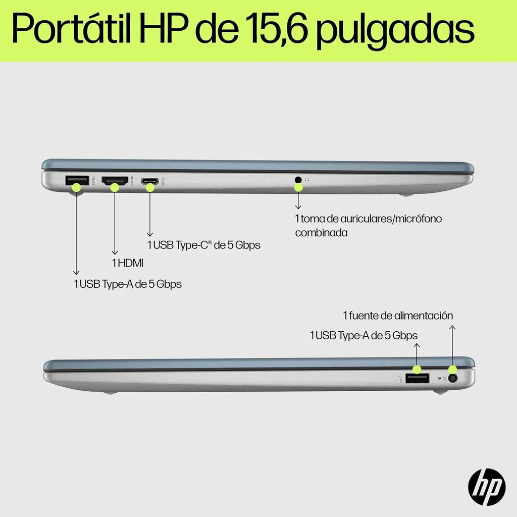 HP 15-fd0377ns Portátil 15,6" FHD Intel Core i5-1334U, 16 GB RAM, 1 TB SSD, Windows 11, Teclado Español