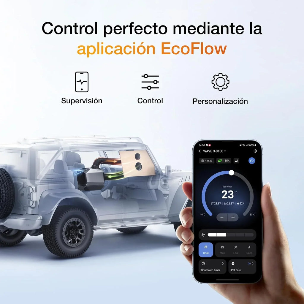 EcoFlow WAVE 3 Climatizador Portátil con Batería Extra 1024 Wh, Frío 1800 W y Calor 2000 W