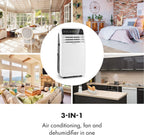 Klarstein Aire Acondicionado Portátil 4 en 1 con Modo Noche y Bajo Consumo, hasta 12000 BTU
