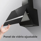 CIARRA CBCB6736H Campana Extractora Inclinada 60 cm 650 m³/h con WiFi, Luz LED y Panel Táctil, Negra