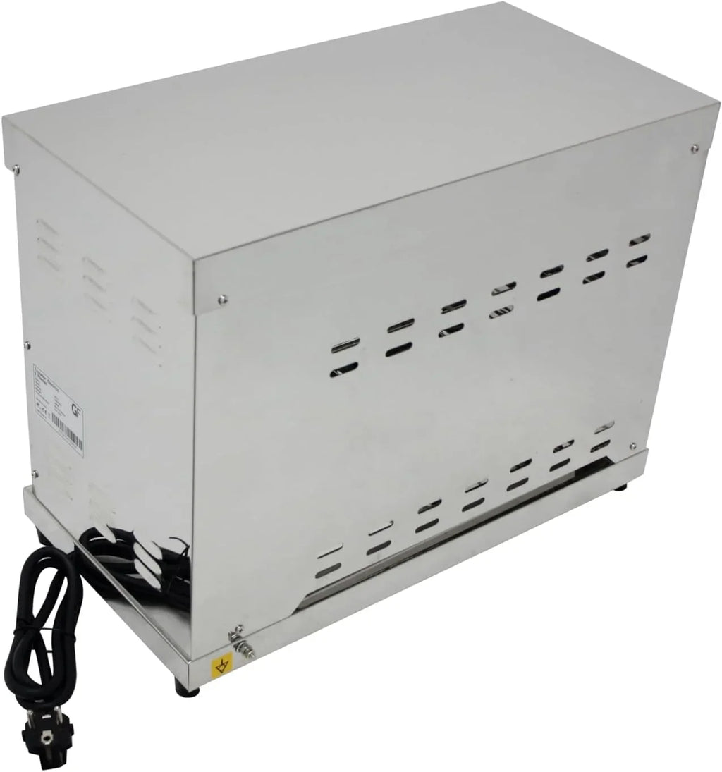 Tostador Eléctrico Industrial de Cuarzo 2 Pisos 3000 W, Acero Inoxidable, para Hostelería
