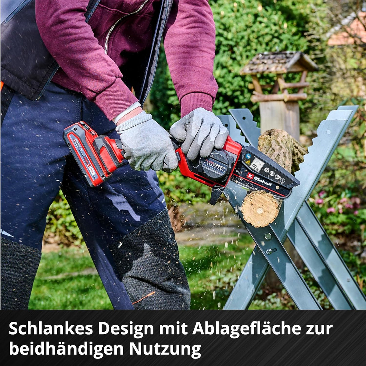 Einhell GE-PS 18/15 Li Minimotosierra de Poda a Batería 18 V Brushless, 12,5 cm, con Batería 2,5 Ah