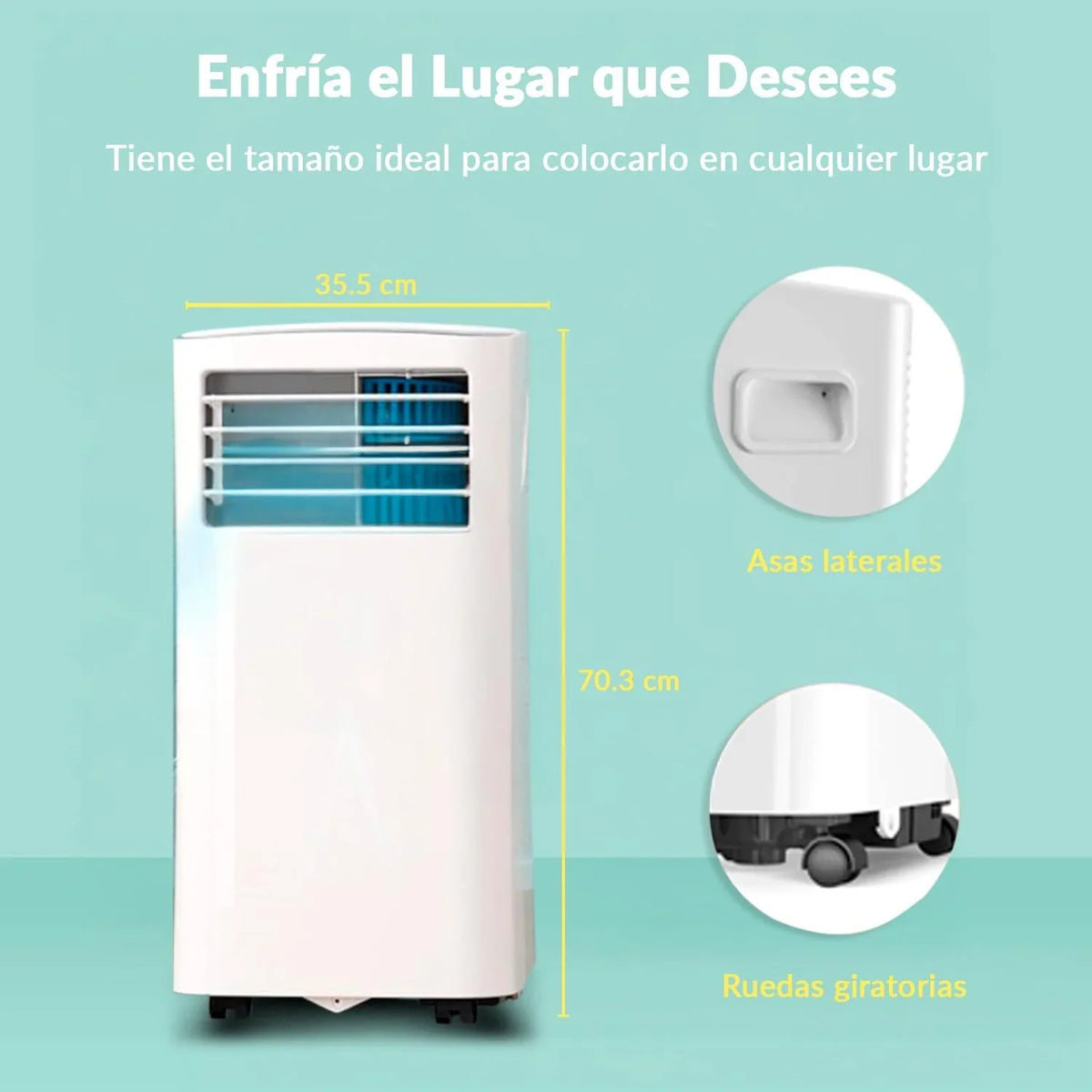 COMFEE Aire Acondicionado Portátil 8000 BTU / 2000 Frigorías 3 en 1 con Kit de Ventana, Silencioso