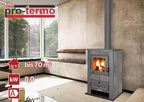 ProTermo Alpina G Estufa de Leña 8 kW con Ladrillo Refractario, Antracita