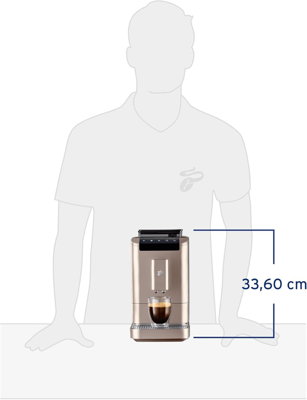 Tchibo Esperto2 Caffè Cafetera Superautomática con Función 2 Tazas, Granite Black