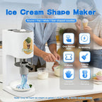 Máquina Comercial de Helado en Forma de Espaguetis 28-30 L/h con 4 Moldes, Roja
