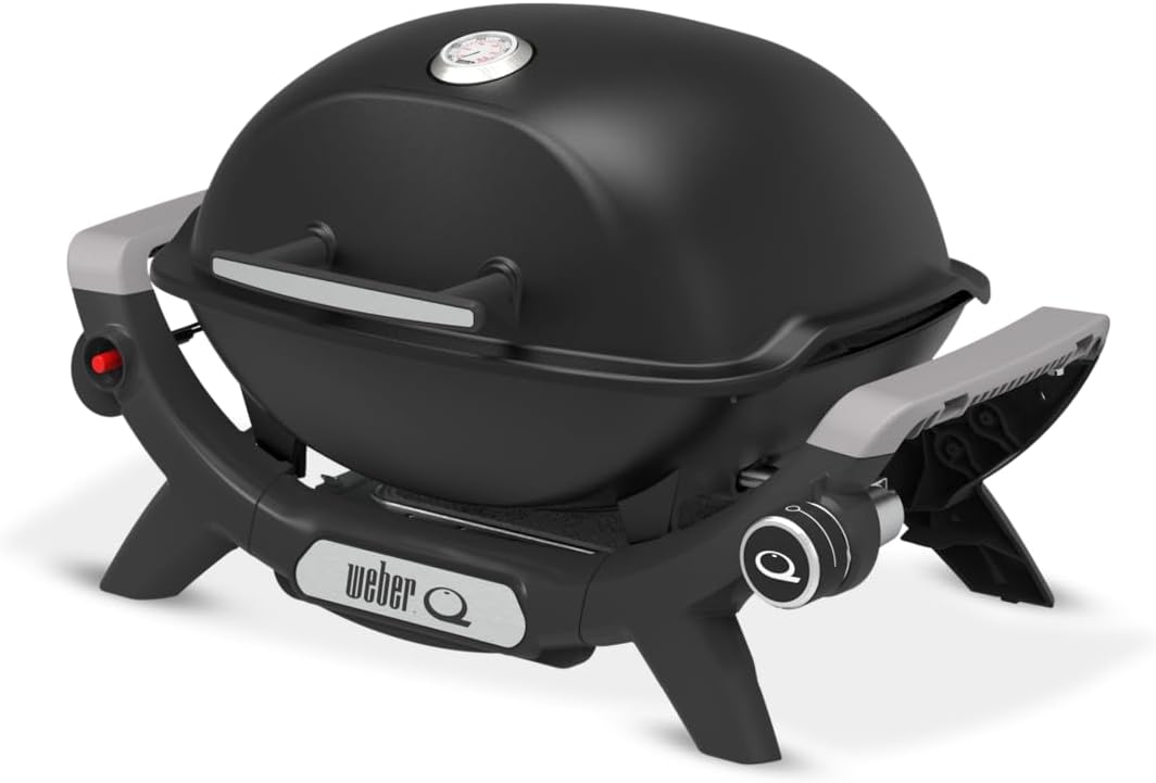 Weber Q 1100N Barbacoa de Gas Portátil con Encendido Electrónico, Negro Medianoche