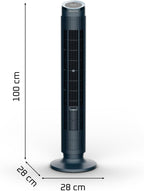 Rowenta Eole Silence Force VU7050F0 Ventilador de Torre 20 dB, 12 Velocidades, Mando y Difusor de Aromas