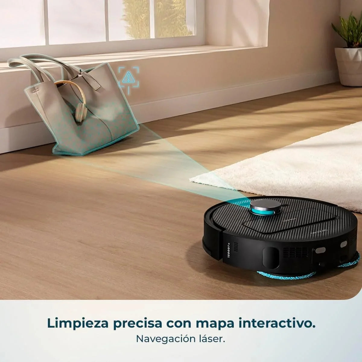 Cecotec Conga X50 X-Treme Robot Aspirador y Friegasuelos con Base de Autovaciado, 15000 Pa, Láser