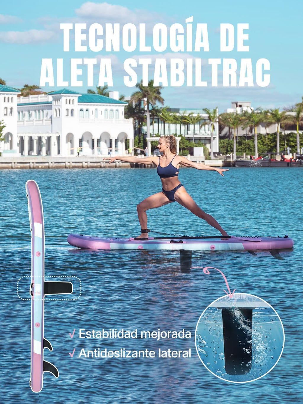 Niphean Tabla de Paddle Surf Hinchable 305 cm con Accesorios, SUP para Adultos y Principiantes
