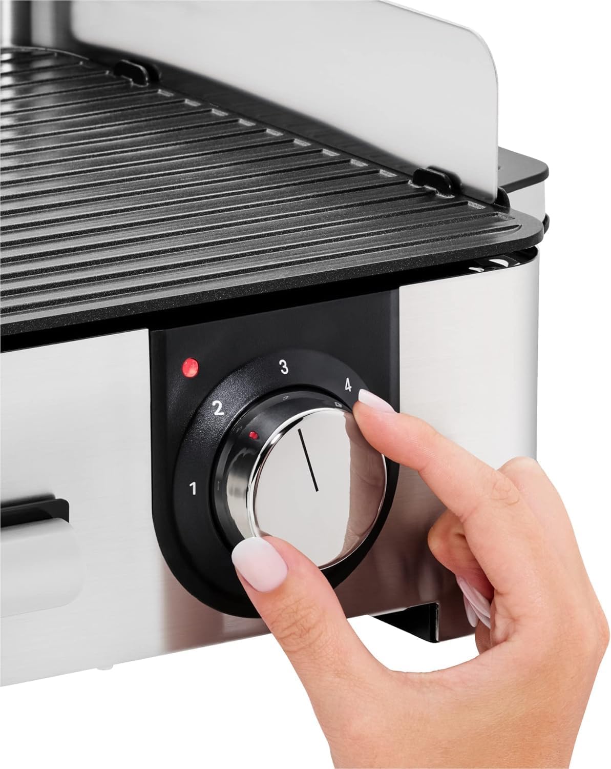 WMF Lono Master-Grill Parrilla Eléctrica 50 x 28 cm, 2 Zonas Regulables, 2400 W, Exterior