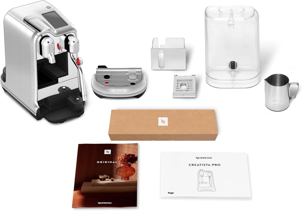 Sage Nespresso Creatista Pro Cafetera de Cápsulas con Vaporizador Automático, Acero Cepillado
