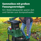 Bosch AXT 25 TC Biotriturador de Turbina 2500 W con Cesto de 53 L y Guantes