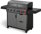 Enders Hyde 6 SIKR Turbo Barbacoa de Gas de Acero Inoxidable 6 Quemadores, Zona Turbo 800 °C