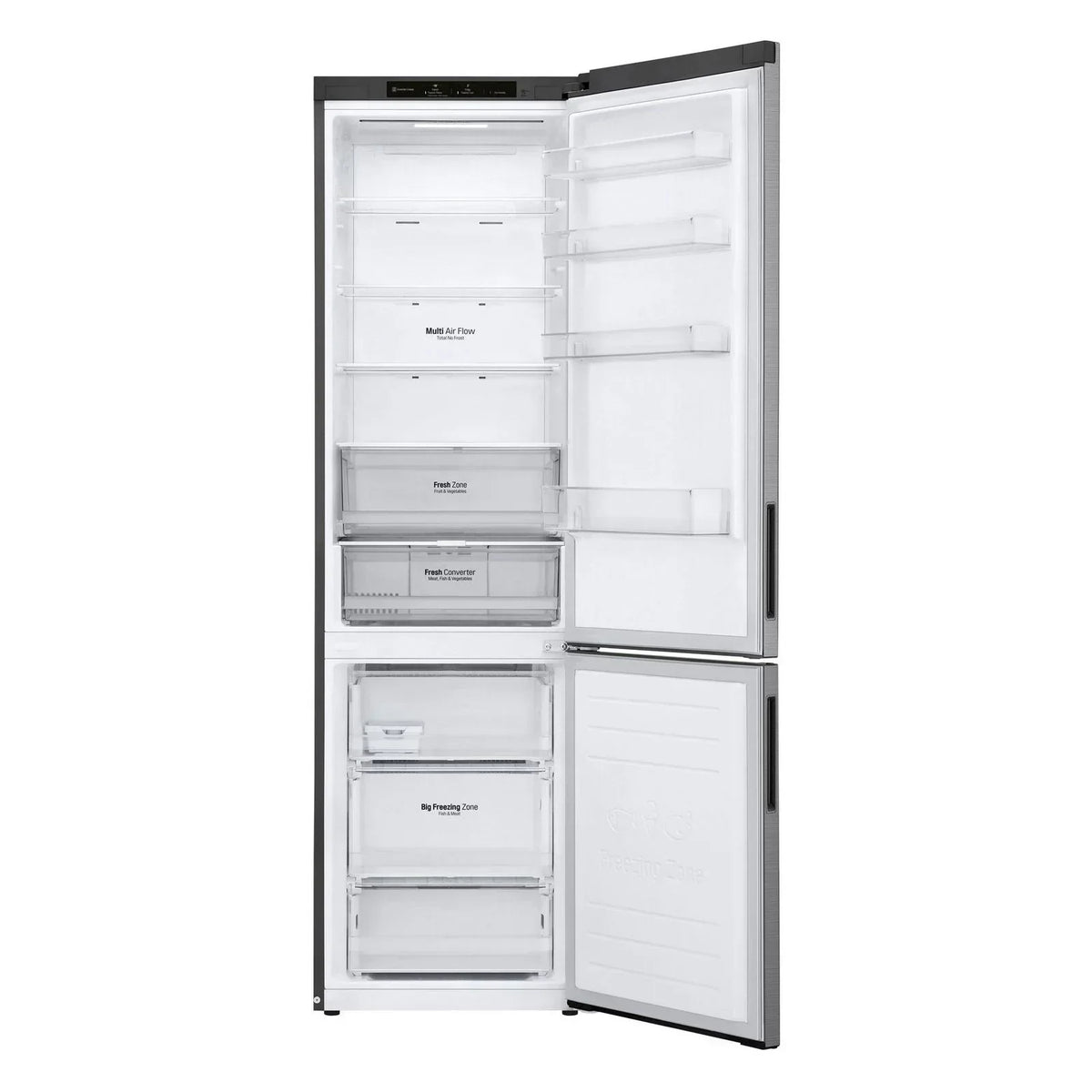 LG GBP62PZNAC Frigorífico Combi No Frost 384 L, 203 cm, Compresor Inverter Lineal, Clase A