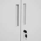 SONGMICS OMC015G01 Armario Metálico con Cerradura 5 Niveles 40 x 80 x 180 cm, Gris