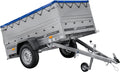 Remolque Basculante 200 con Rueda Jockey, Laterales Extra y Lona Azul, 750 kg
