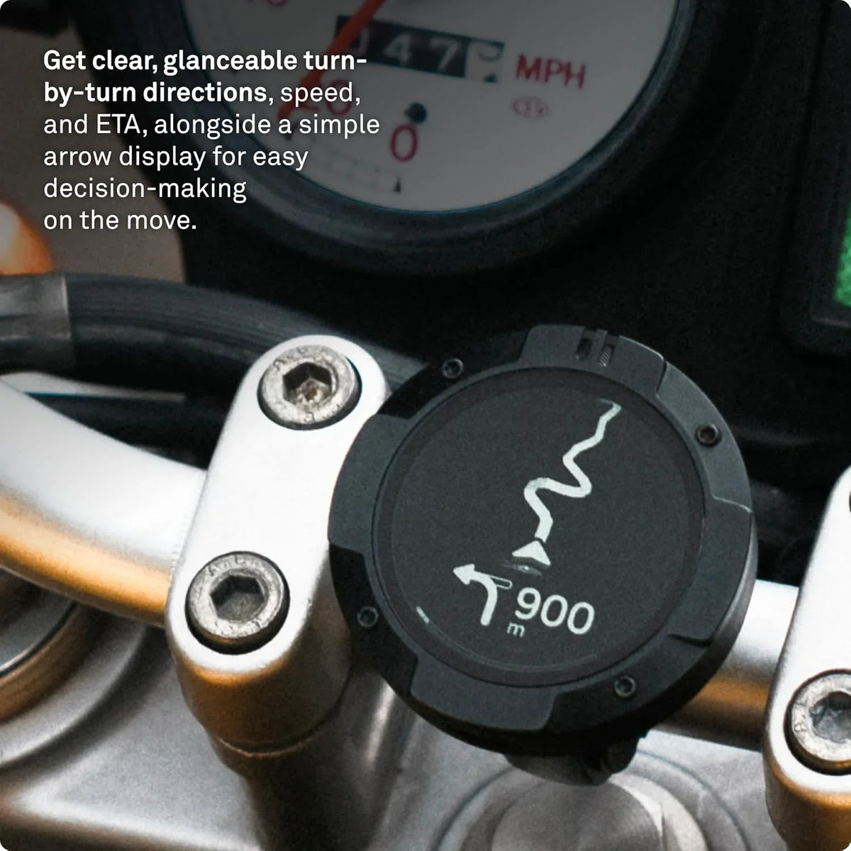Beeline Moto II Navegador GPS para Moto con Navegación Mundial, IP67, USB-C y Soporte