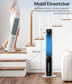 Ventilador de Torre Climatizador Evaporativo con Agua, Mando, 3 Modos y Temporizador 12 h