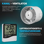 Kit Armario de Cultivo Completo 80 x 80 x 180 cm con Lámpara LED 150 W, Filtro de Carbón y Extractor