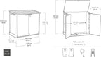 Keter Sio Nova Cobertizo de Resina 880 L Gris 132 x 71,5 x 113,5 cm