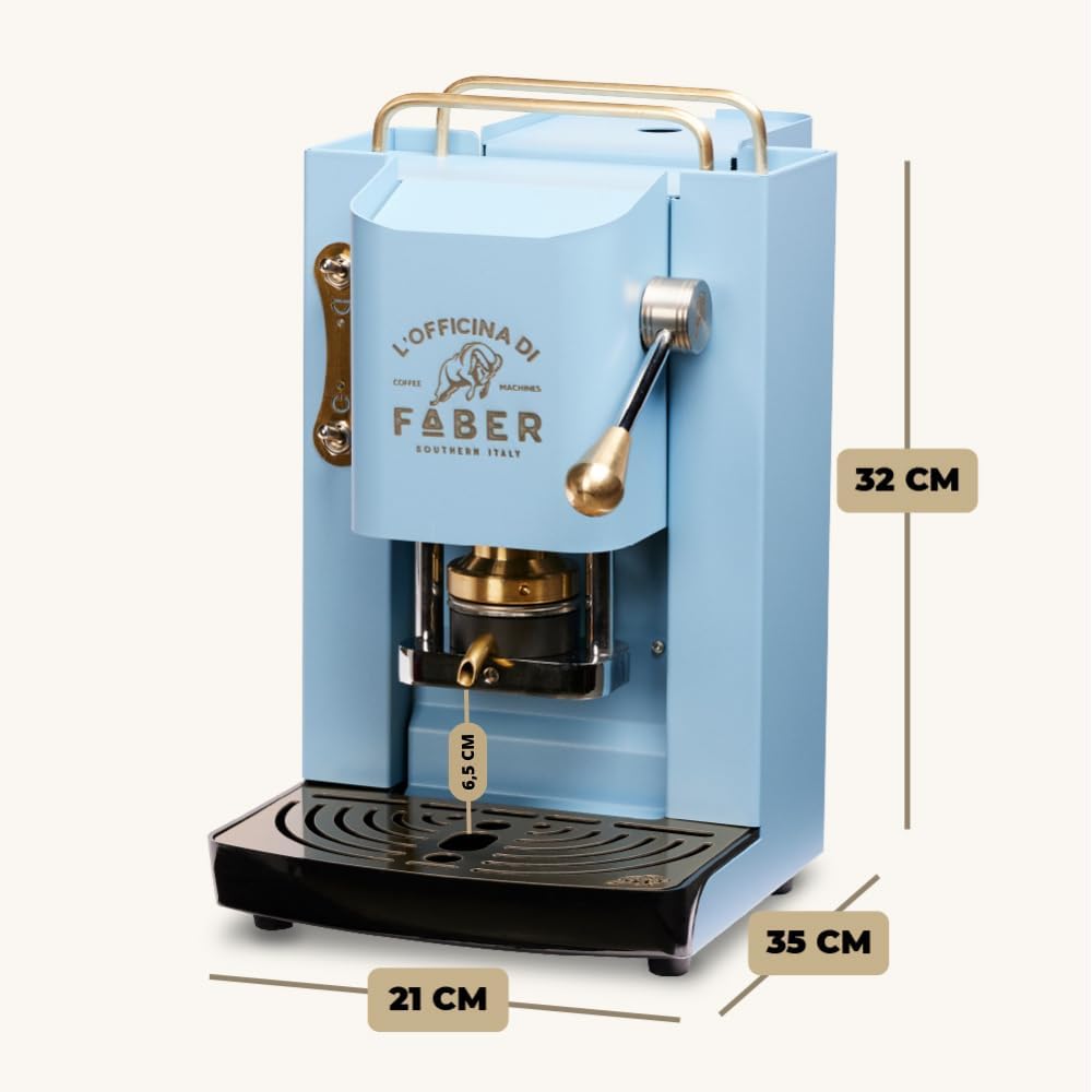Faber Pro Total Deluxe Cafetera de Monodosis ESE 44 mm de Latón, 1,3 L