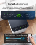 Pro Breeze Aire Acondicionado Portátil 12000 BTU hasta 50 m² con App, Clase A, R290
