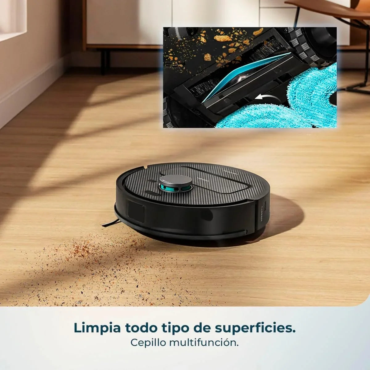Cecotec Conga X50 X-Treme Robot Aspirador y Friegasuelos con Base de Autovaciado, 15000 Pa, Láser