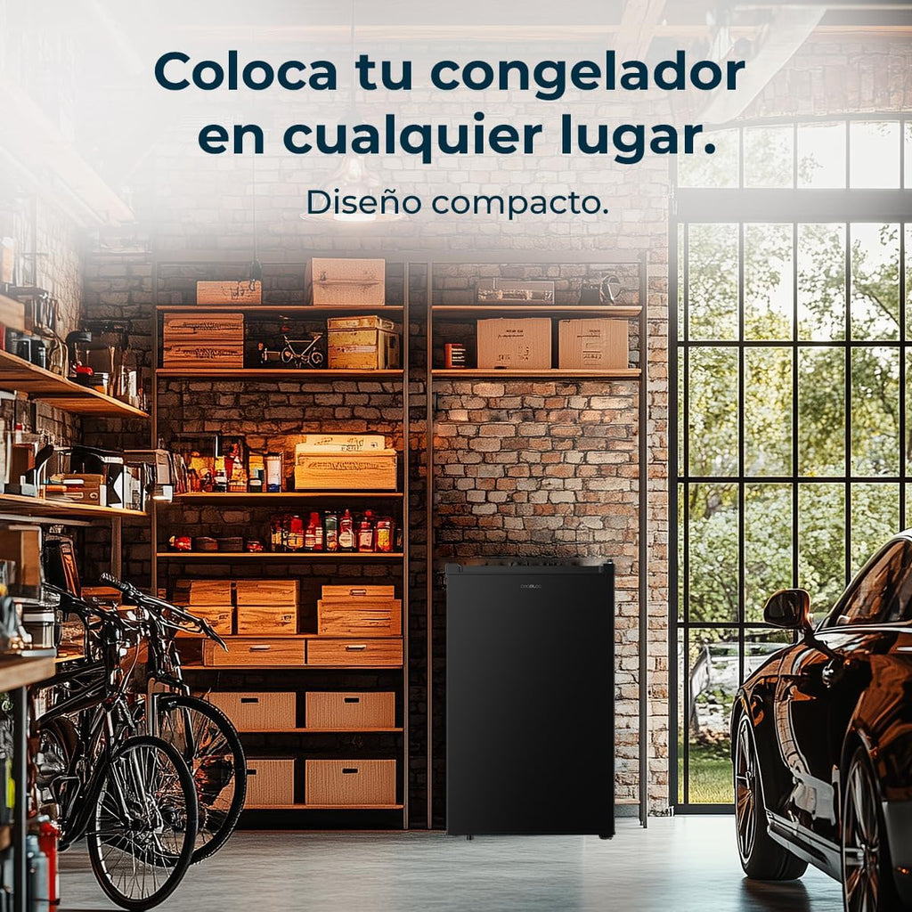 Cecotec Bolero CoolMarket TF 87 Black Congelador Vertical 87 L, 83,6 cm, Puerta Reversible