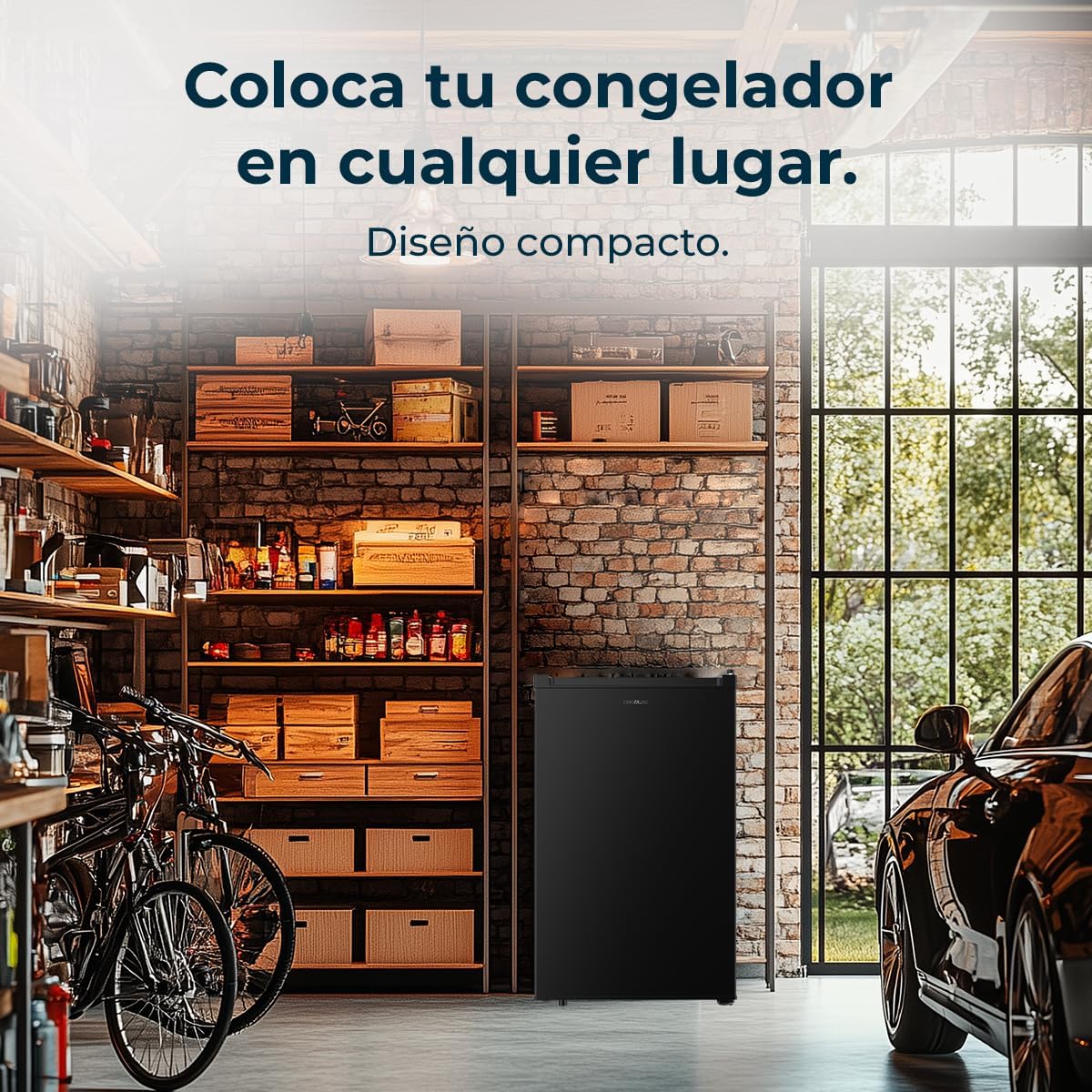 Cecotec Bolero CoolMarket TF 87 Black Congelador Vertical 87 L, 83,6 cm, Puerta Reversible