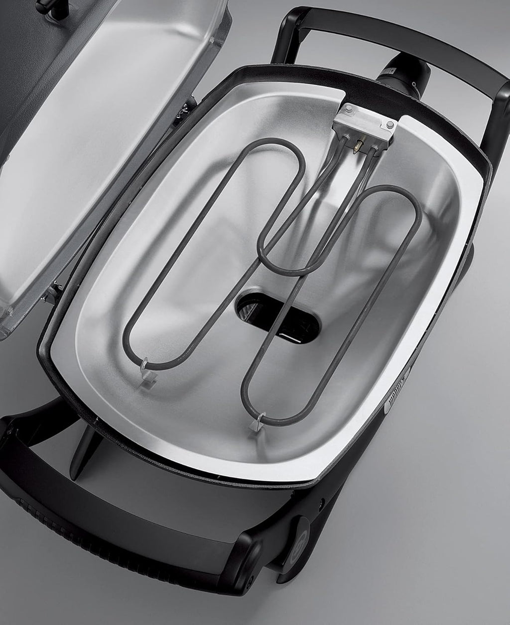 Weber Q 2400 Barbacoa Eléctrica con Soporte y Mesas Laterales, 54 x 39 cm, Dark Grey