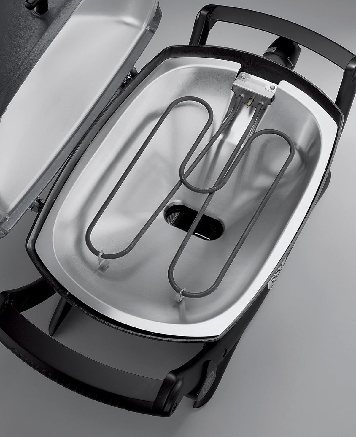 Weber Q 2400 Barbacoa Eléctrica con Soporte y Mesas Laterales, 54 x 39 cm, Dark Grey