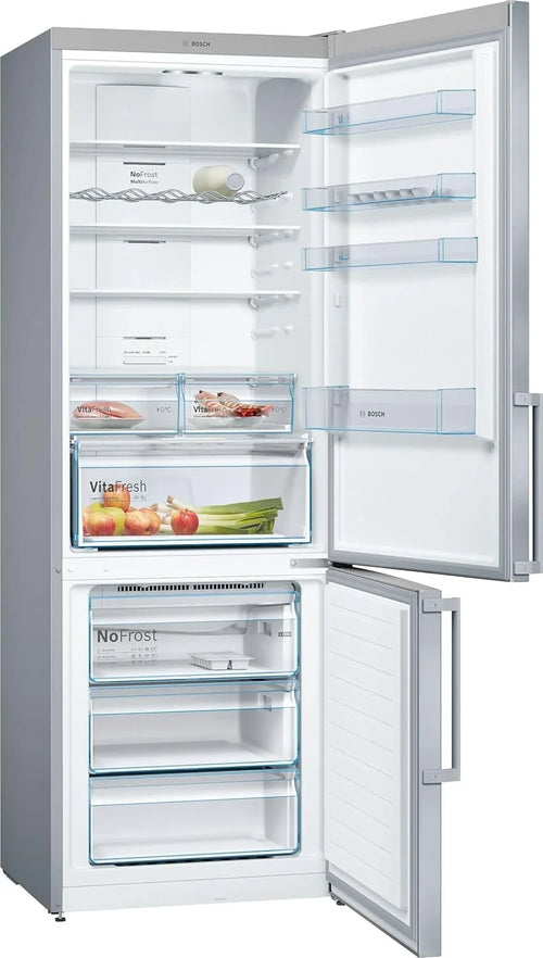 Bosch KGN49XIDQ Frigorífico Combi No Frost Serie 4, 203 x 70 cm, 438 L, VitaFresh, Blanco