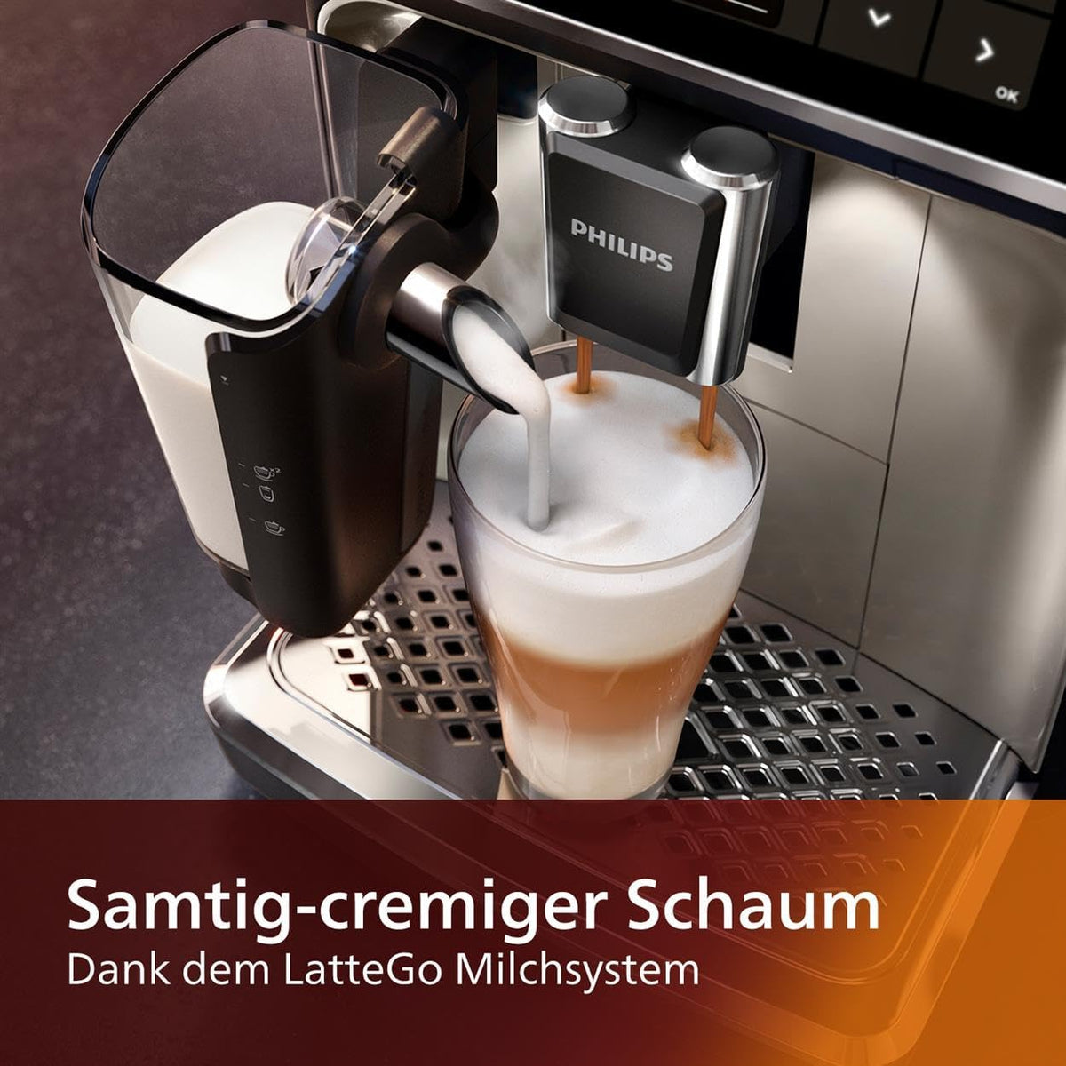 Serie 5400 EP5441/50 Cafetera Superautomática LatteGo con 12 Bebidas y Pantalla TFT