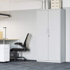 SONGMICS OMC015G01 Armario Metálico con Cerradura 5 Niveles 40 x 80 x 180 cm, Gris
