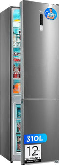 Midea MDRB424FGE02OE Frigorífico Combi No Frost 310 L, 188 x 60 cm, Inox