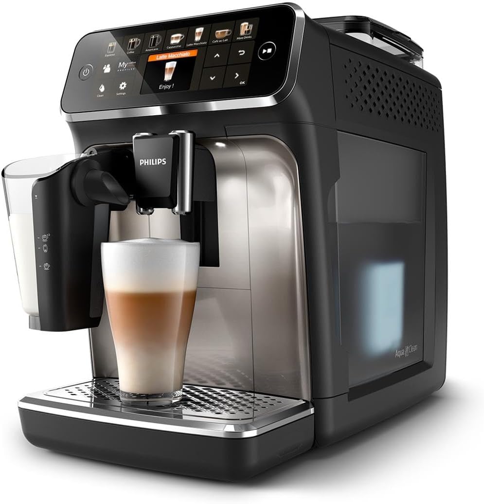 Serie 5400 EP5441/50 Cafetera Superautomática LatteGo con 12 Bebidas y Pantalla TFT