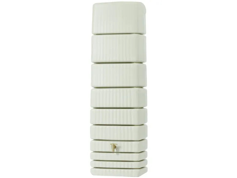 4rain Depósito de Agua de Lluvia SLIM 650 L con Grifo y Sujeción Antiviento