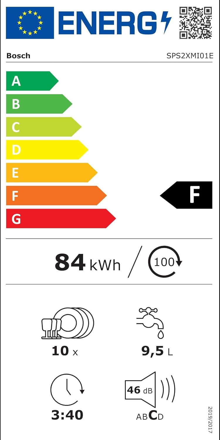 Bosch SPV2IKX10E Lavavajillas Integrable 45 cm Serie 2 con Home Connect y AquaStop