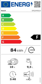 Bosch SPV2IKX10E Lavavajillas Integrable 45 cm Serie 2 con Home Connect y AquaStop