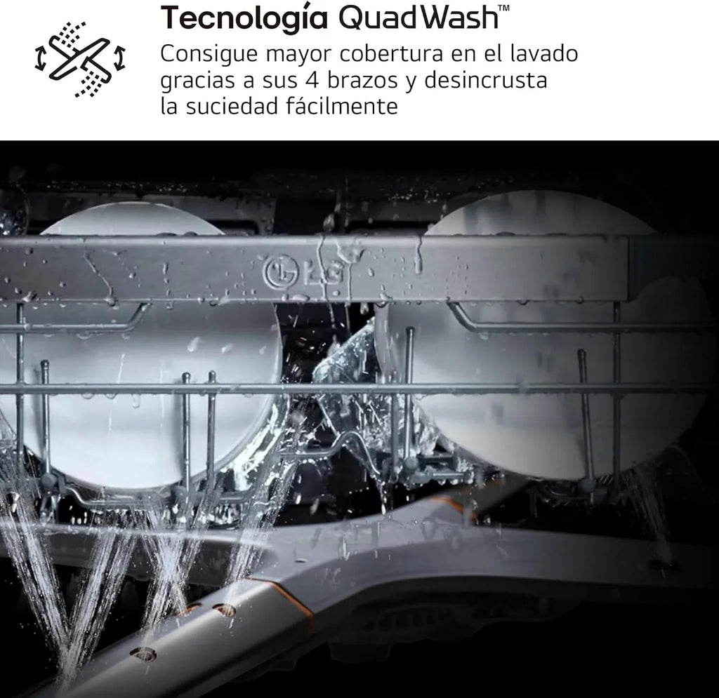 DF273FV Lavavajillas QuadWash Steam 14 Servicios, Tercera Bandeja, WiFi, Apertura Automática, Clase A