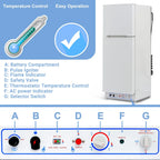 Frigorífico de Gas Propano y 110 V 266 L (9,4 pies³) con Congelador para Autocaravana