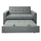 Sofá Cama 2 Plazas Vienna con Reposabrazos, Sistema de Arrastre, Gris